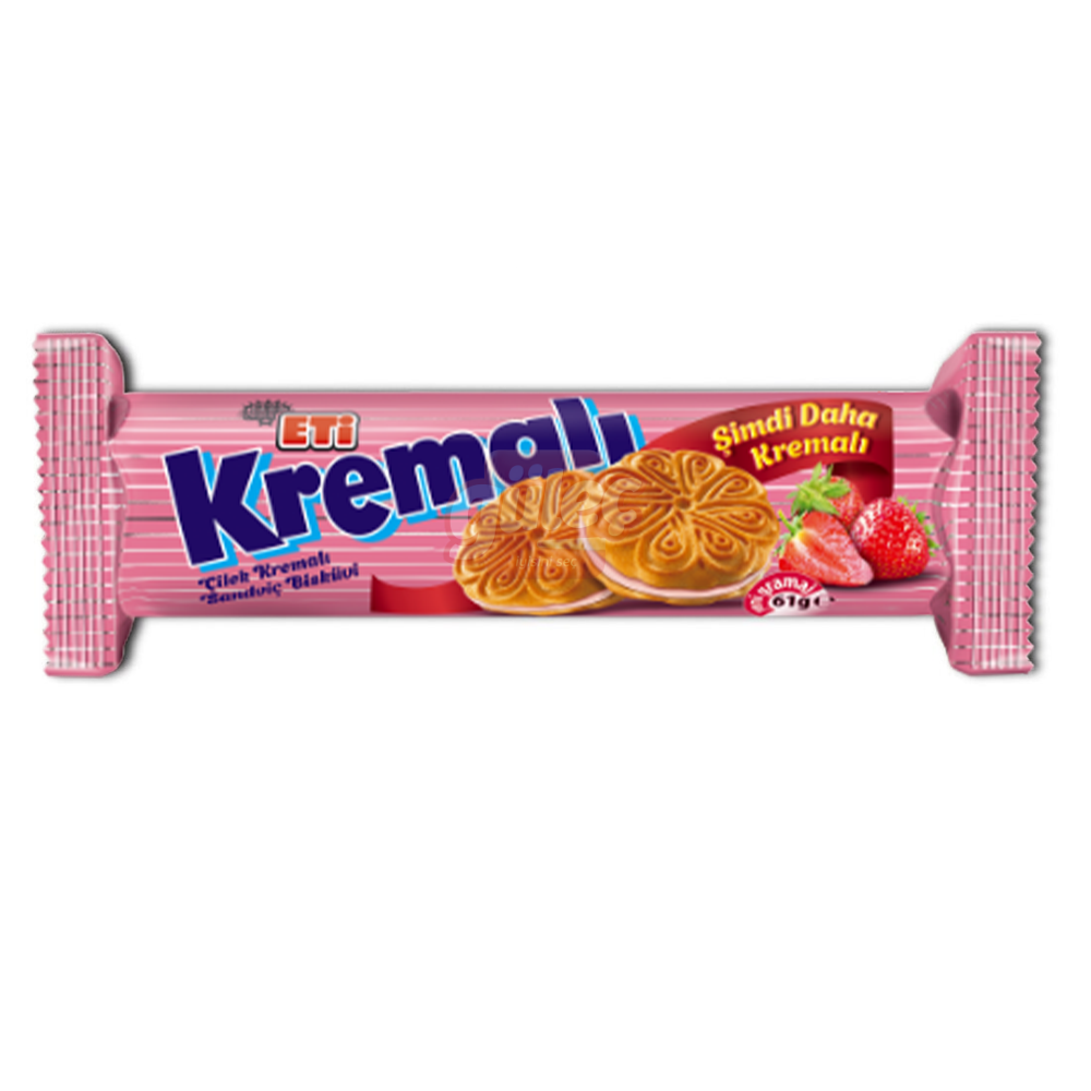 Eti Çilek Kremalı Bisküvi 61 G