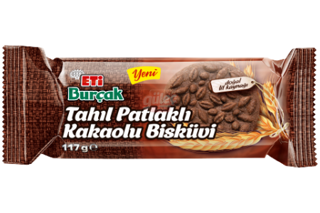 Eti Burçak Tahıl Patlaklı Kakaolu Bisküvi 117 G