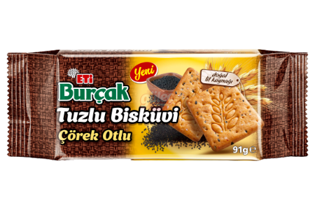 Eti Burçak Tuzlu Çörekotlu Bisküvi 91 G
