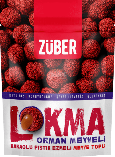 Züber Lokma Orman Meyveli Fıstık Ezmeli Meyve Topu 96 G