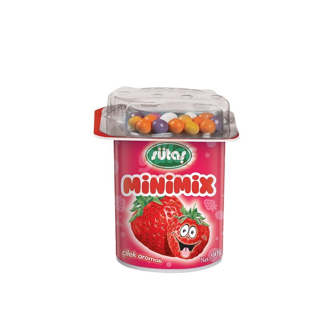 Sütaş Minimix Çilekli Meyveli Yoğurt 90 G