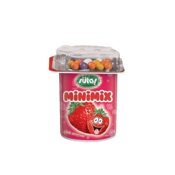 Sütaş Minimix Çilekli Meyveli Yoğurt 90 G