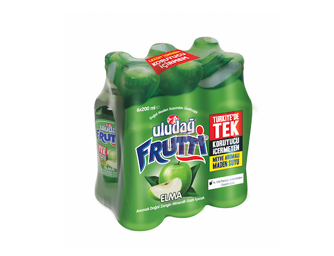 Uludağ Frutti Elma Aromalı Soda 6X200 Ml