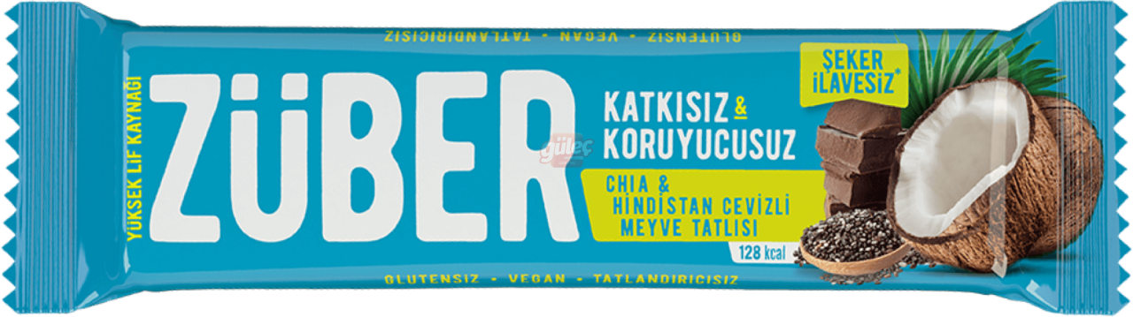 Züber Chia Hindistan Cevizli Meyve Tatlısı 40 G