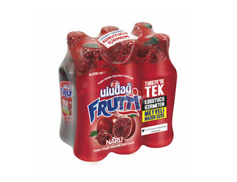 Uludağ Frutti Nar Aromalı Soda 6X200 Ml
