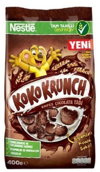 Nestle Koko Krunch Kakaolu Tam Buğday ve Mısır Gevreği 400 G