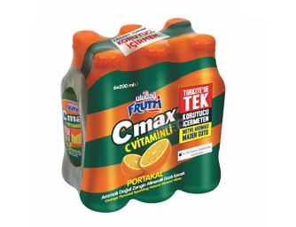 Uludağ Frutti C Max Portakal Aromalı Soda 6X200 Ml