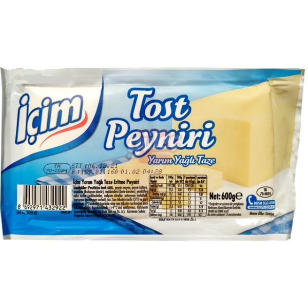 İçim Yarım Yağlı Tost Peyniri 600 G