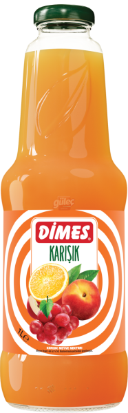 Dimes Karışık Meyve Suyu Cam Şişe 1 L