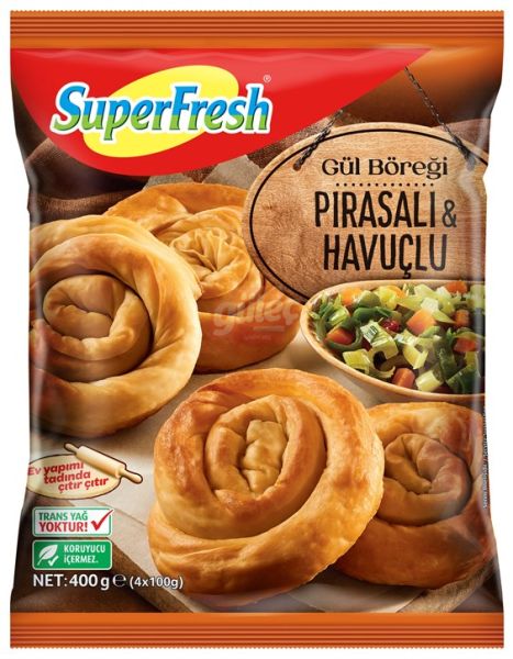 Superfresh Pırasalı ve Havuçlu Gül Böreği 400 G