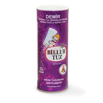 Billur Demir Mineralli İyotlu Sofra Tuzu 500 G
