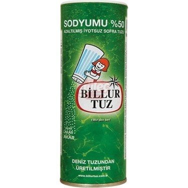 Billur Sodyumu %50 Azaltılmış İyotsuz Sofra Tuzu 500 G