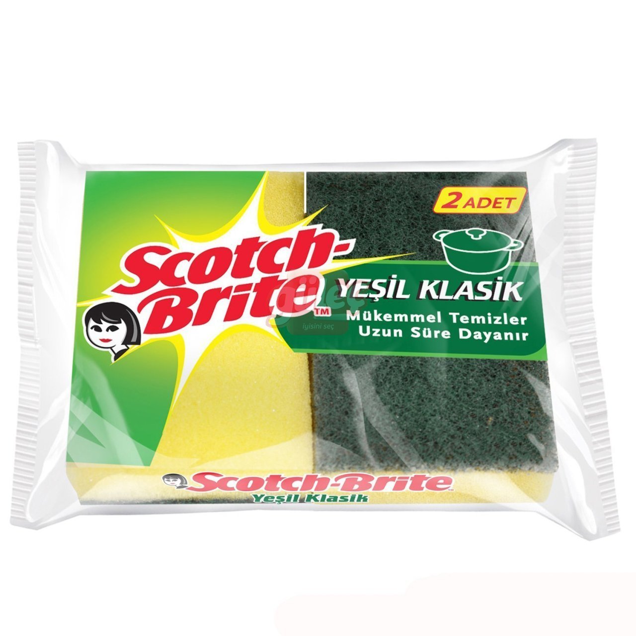 Scotch Brite Yeşil Klasik Bulaşık Süngeri 2'li