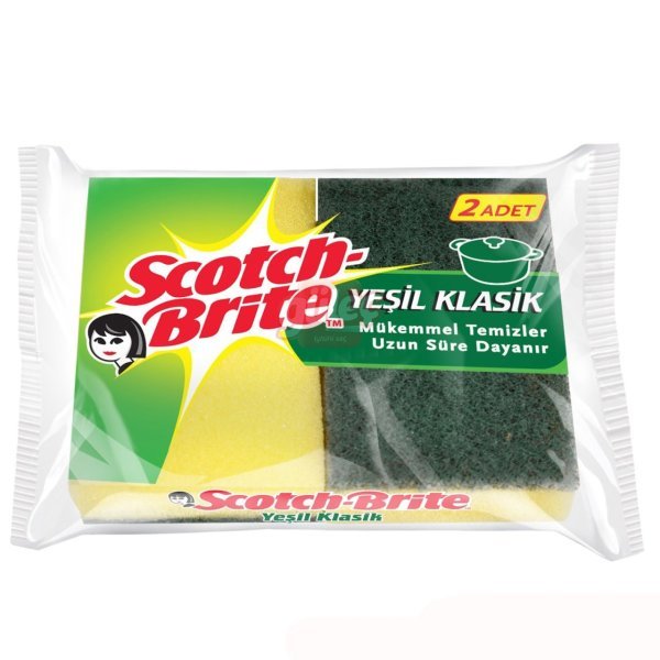 Scotch Brite Yeşil Klasik Bulaşık Süngeri 2'li