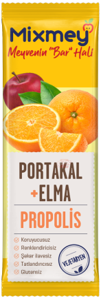 Mixmey Portakal + Elma + Propolis Meyve Bar 25 G