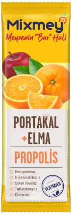 Mixmey Portakal + Elma + Propolis Meyve Bar 25 G