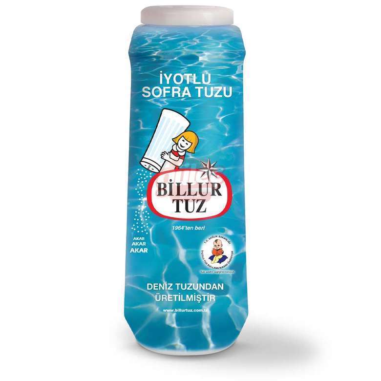 Billur Tuzluklu İyotlu Sofra Tuzu 500 G