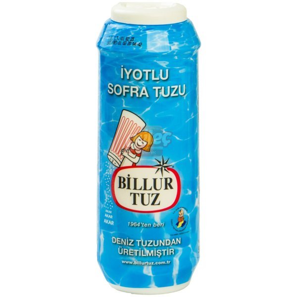 Billur Tuzluklu İyotlu Sofra Tuzu 500 G