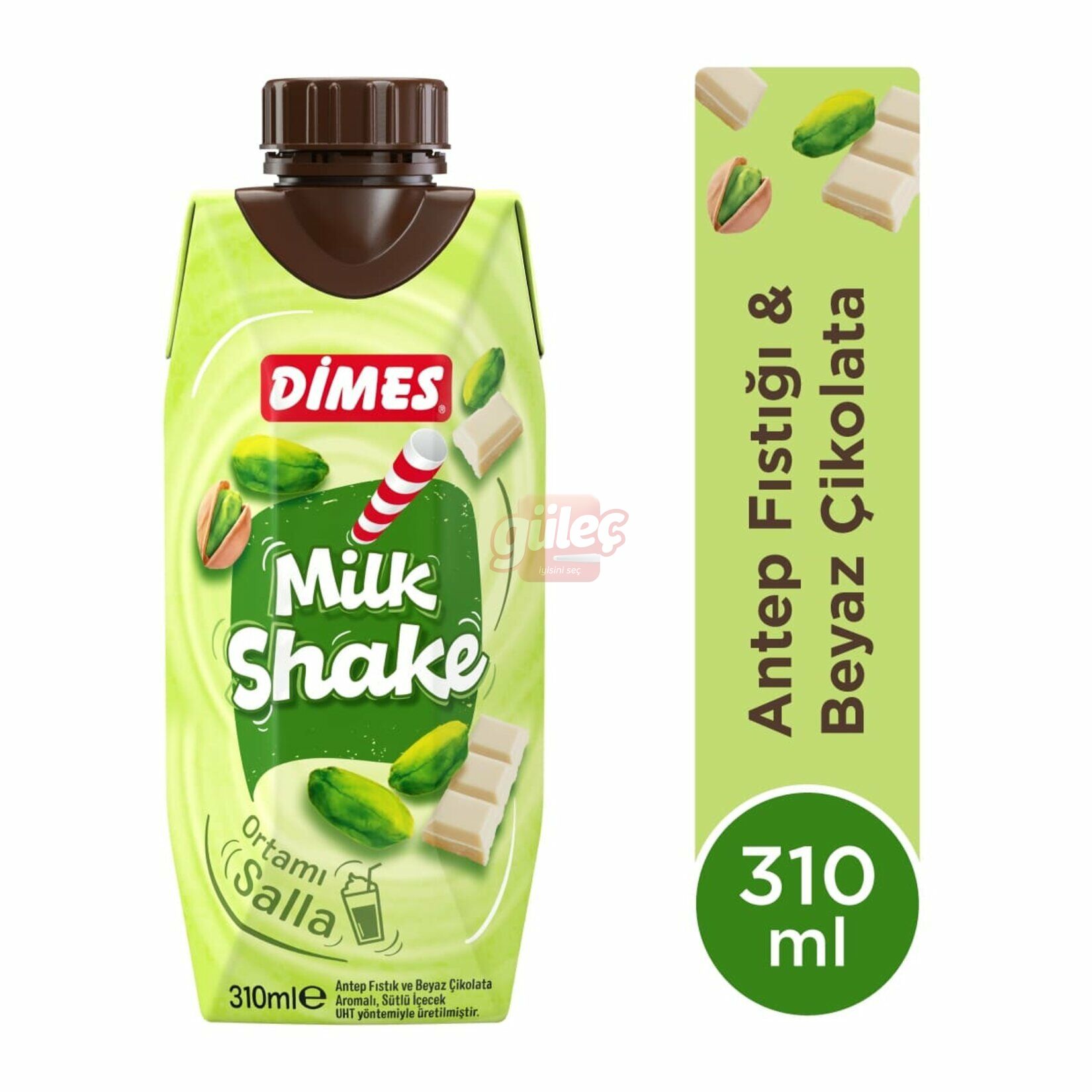 Dimes Antep Fıstığı ve Beyaz Çikolata Milkshake 310 Ml - Dimes