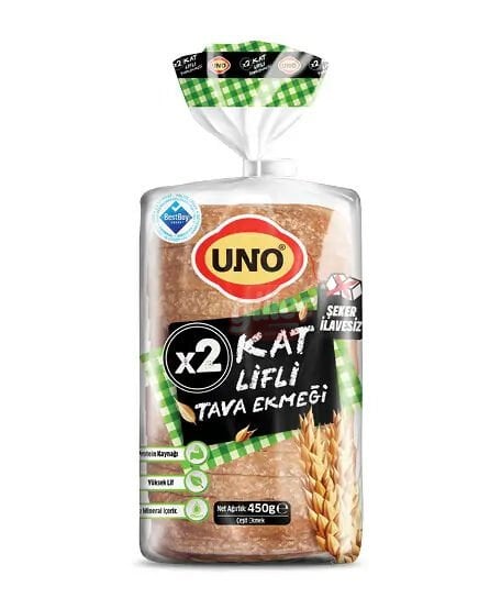 Uno 2 Kat Lifli Tava Ekmeği 450 Gr