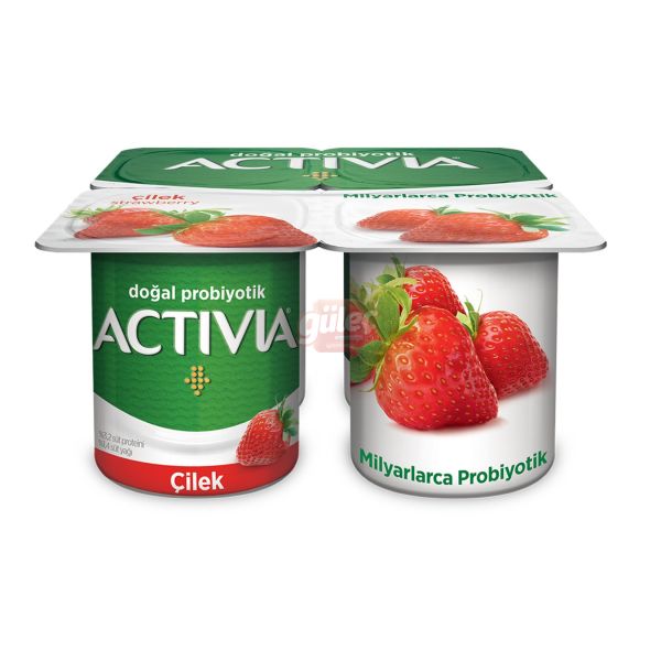 Danone Activia Çilekli Doğal Probiyotik Yoğurt 4 x 100 G
