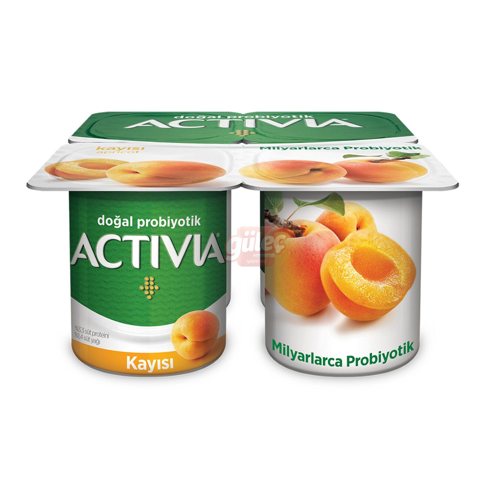 Danone Activia Kuru Kayısılı Doğal Probiyotik Yoğurt 4 x 100 G