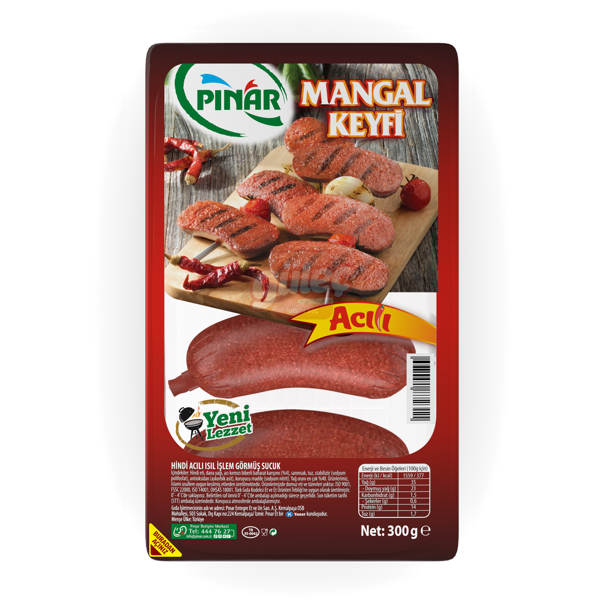 Pınar Acılı Mangal Keyfi Sucuk 300 G