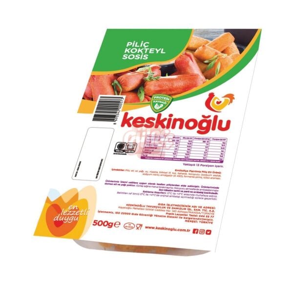 Keskinoğlu Piliç Kokteyl Sosis 500 G