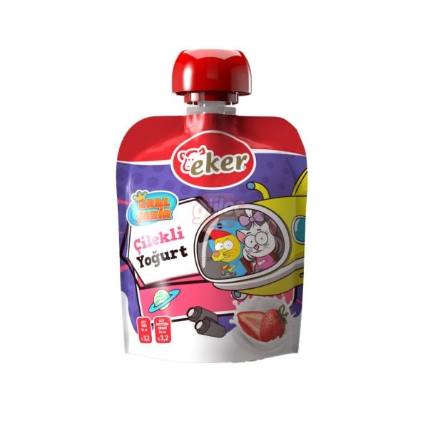 Eker Pouch Çilekli Yoğurt 65 G