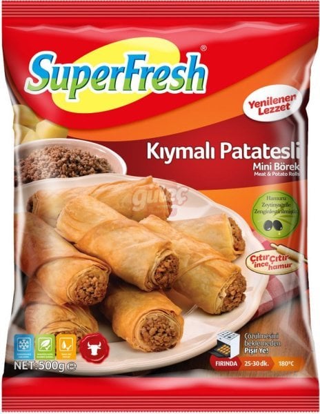 SuperFresh Kıymalı Patatesli Mini Rulo Börek 500 G