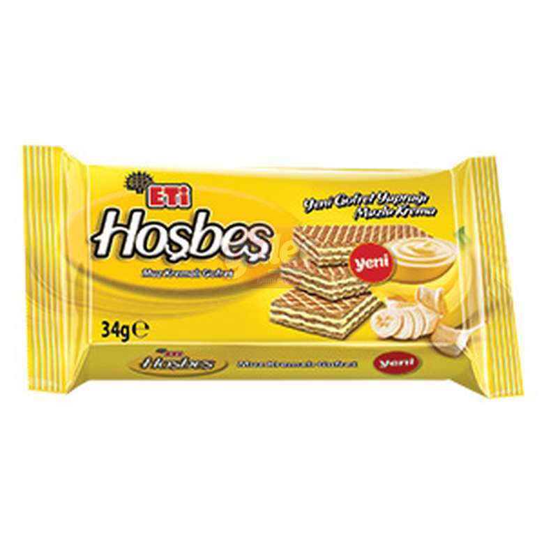 Eti Hoşbeş Muzlu Kremalı Gofret 34 G