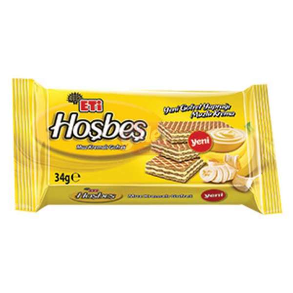 Eti Hoşbeş Muzlu Kremalı Gofret 34 G