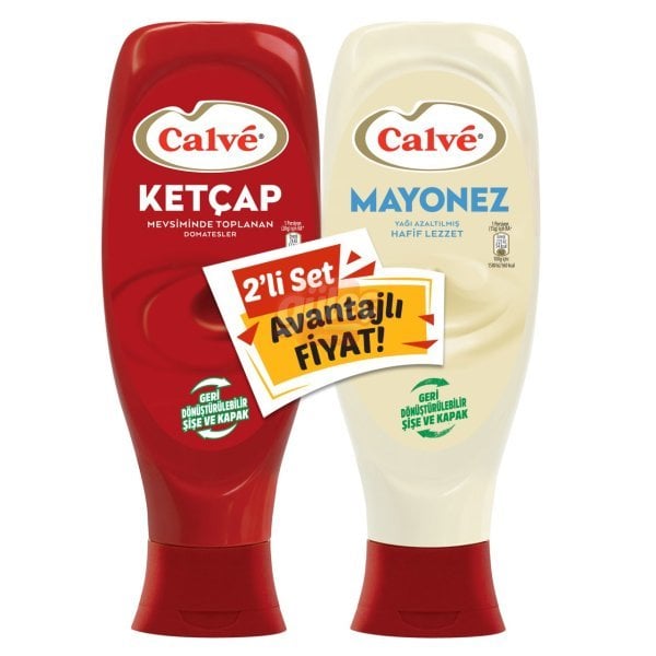 Calve 600 G Ketçap + 540 G Light Mayonez Set