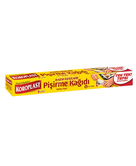 Koroplast Kesilmiş Pişirme Kağıdı 16'lı