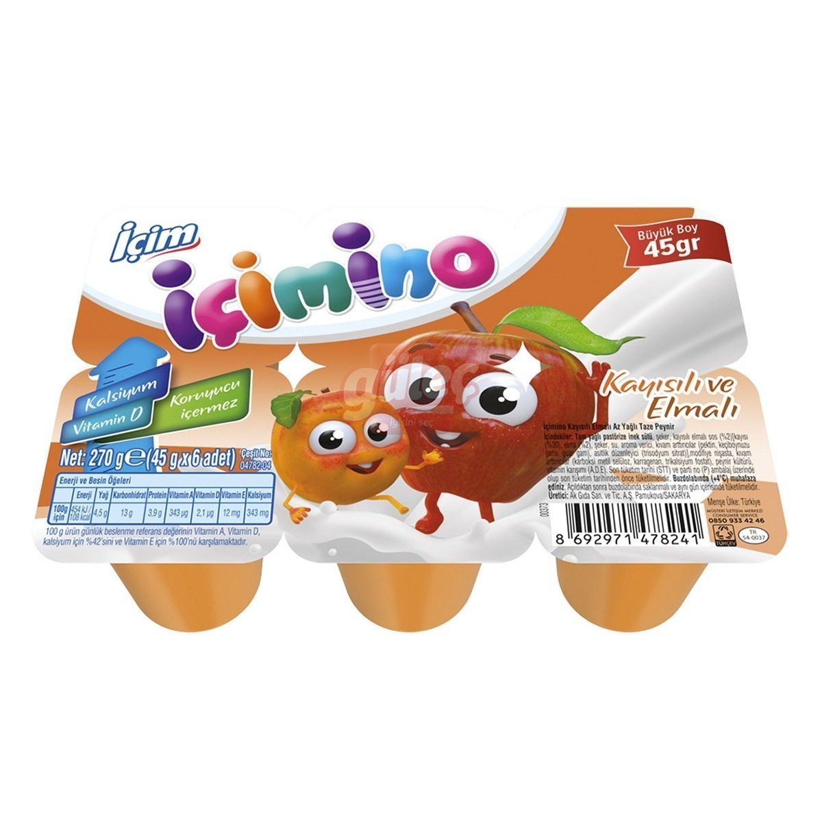 İçim İçimino Büyüme Küpü Kayısı ve Elmalı 6 x 45 G