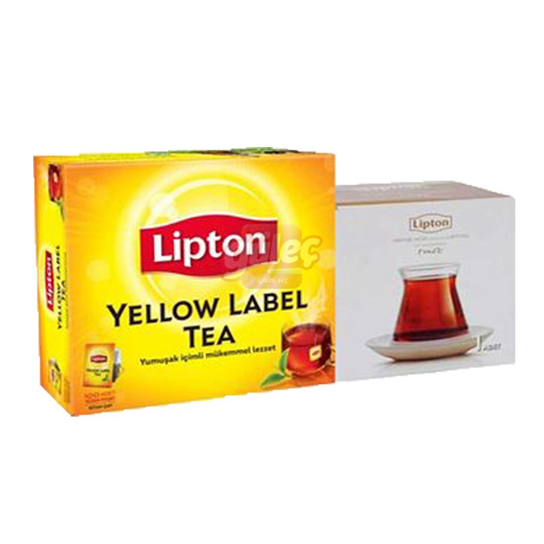 Lipton Yellow Label Bardak Poşet Çay 100'lü 200 G 1 Adet Bardak Hediyeli