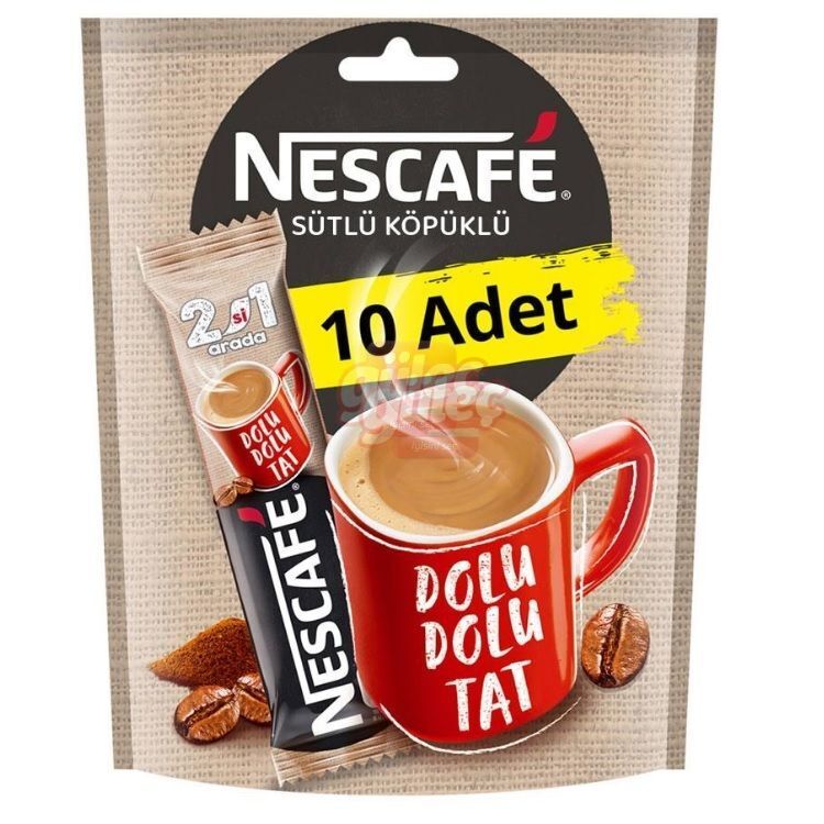 Nescafé 2'si 1 Arada Sütlü Köpüklü 10 G x 10'lu