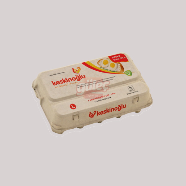 Keskinoğlu Büyük Boy Beyaz Yumurta 15'Li (L)