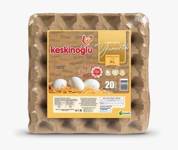 Keskinoğlu Çok Büyük Boy Beyaz Yumurta  20'Li (XL)