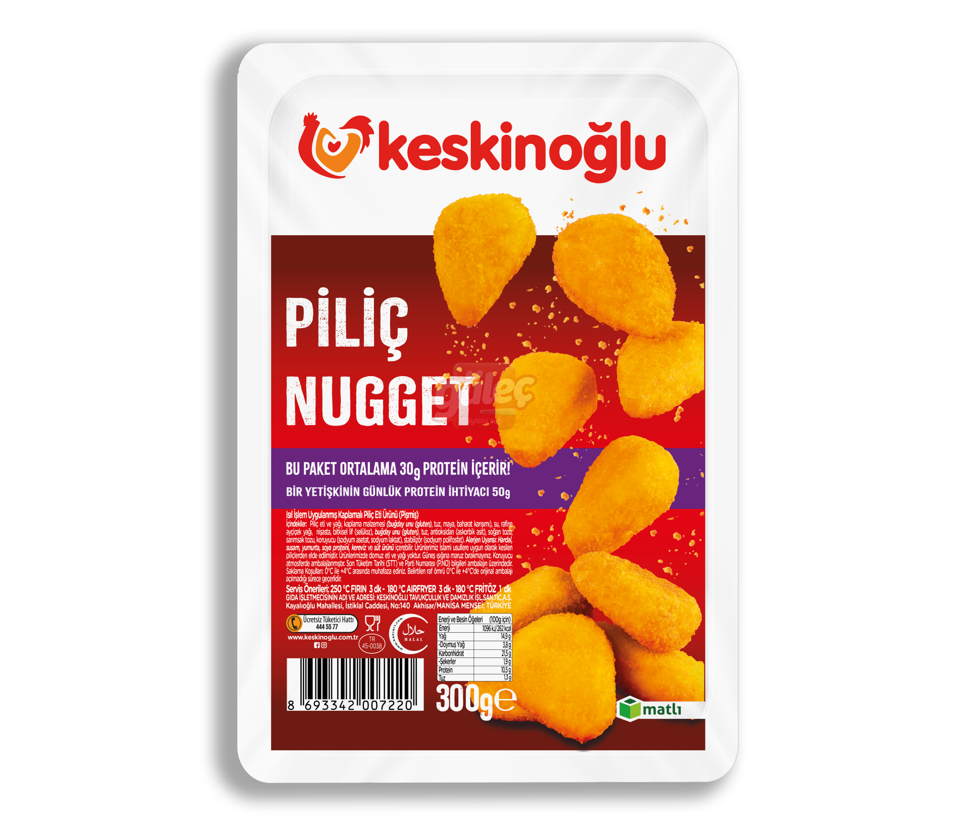 Keskinoğlu Piliç Nugget 300 G