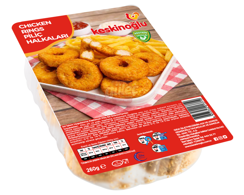 Keskinoğlu Chicken Rings Piliç Halkaları 260 g