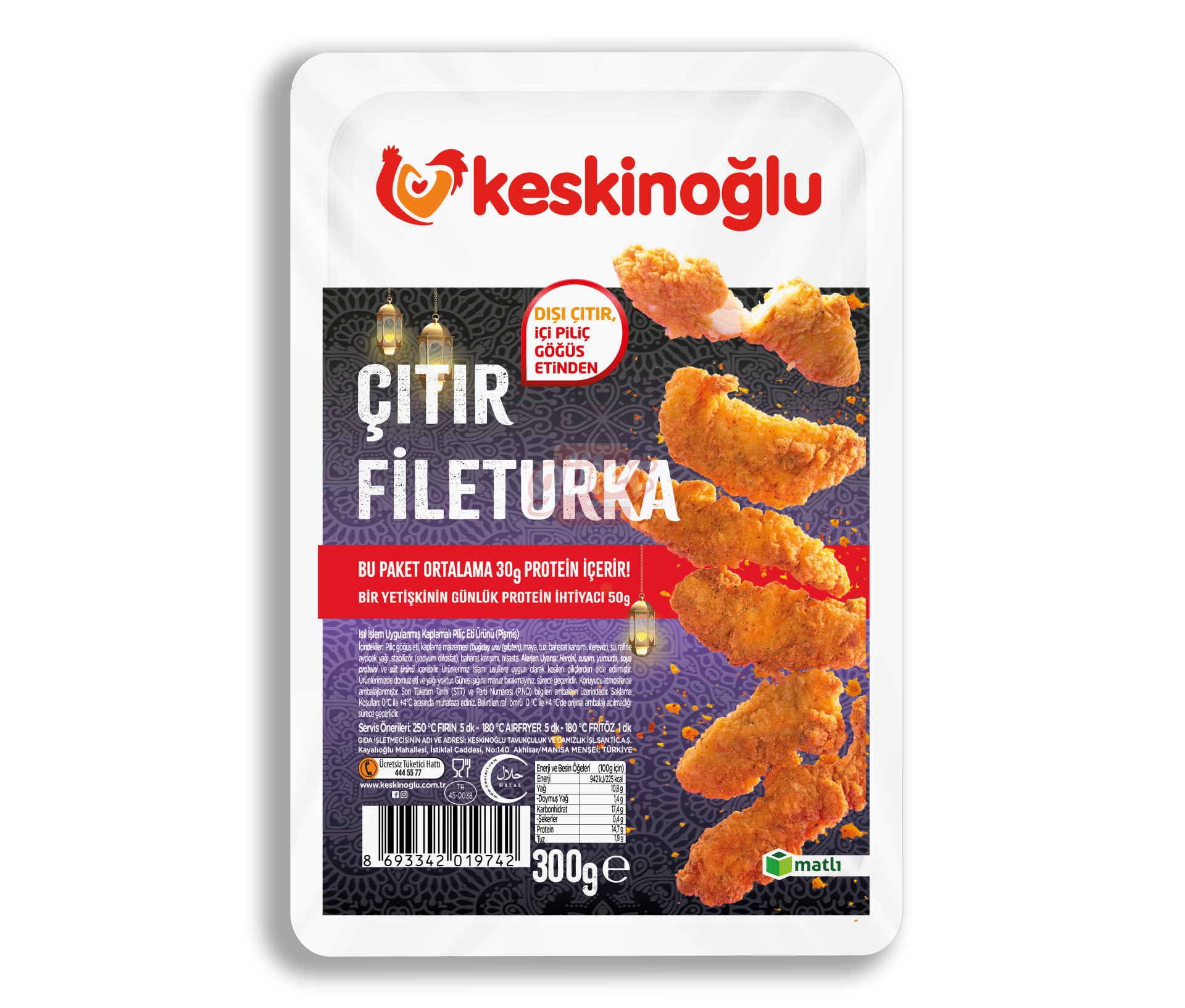 Keskioğlu Çıtır Fileturka 300 G