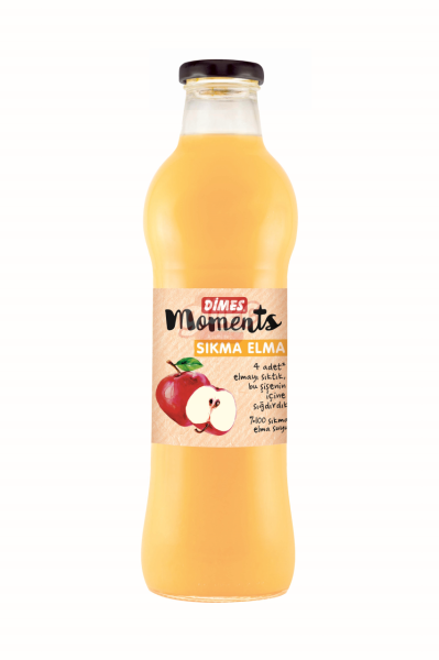 Dimes Sıkma Elma Suyu Cam Şişe 700 Ml