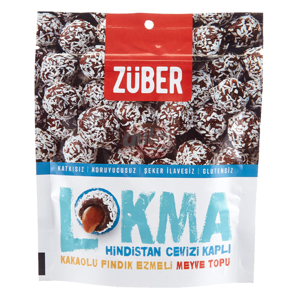 Züber Lokma Hindistan Cevizi Kaplı Meyve Topu 96 G