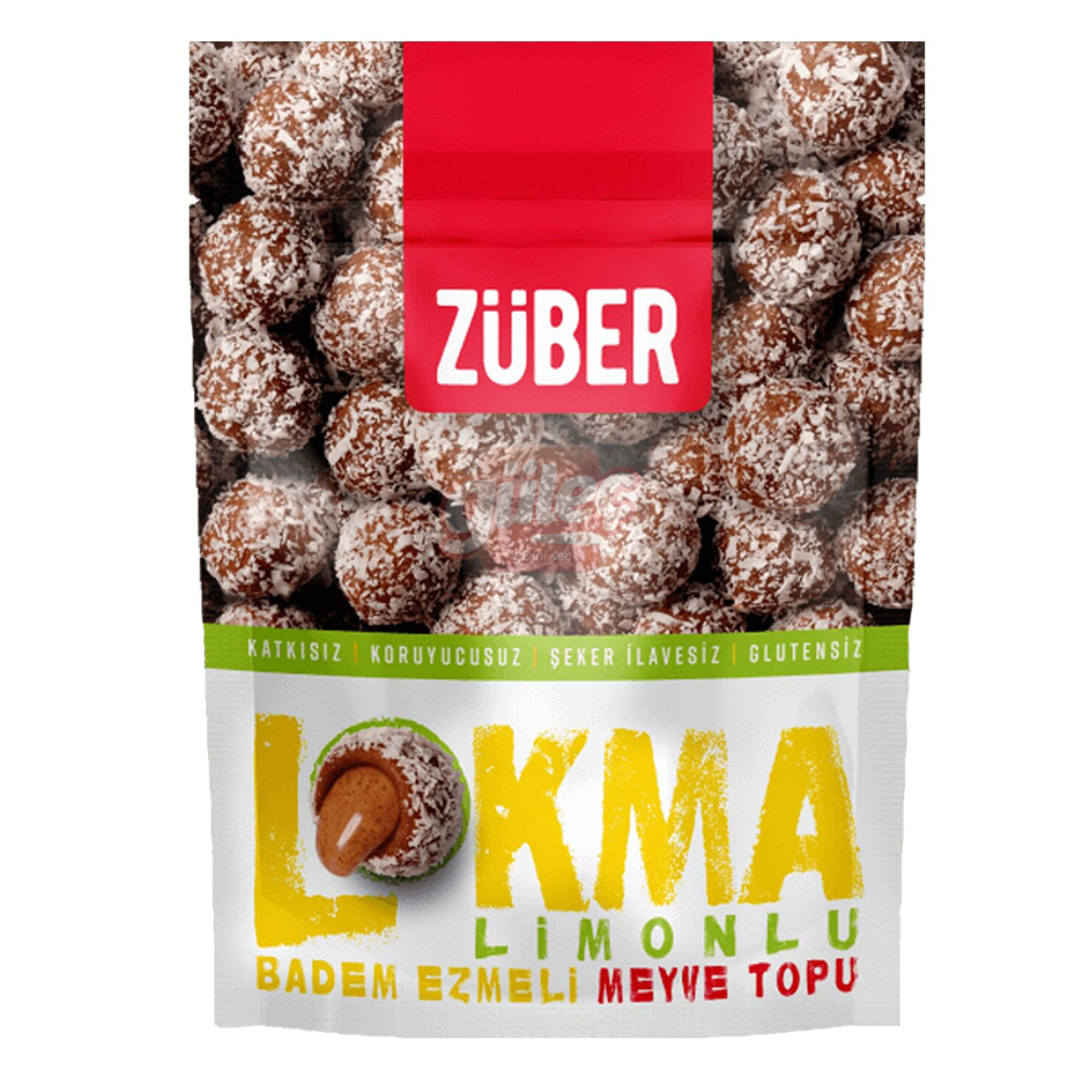 Züber Lokma Limonlu Badem Ezmeli Meyve Topu 96 G