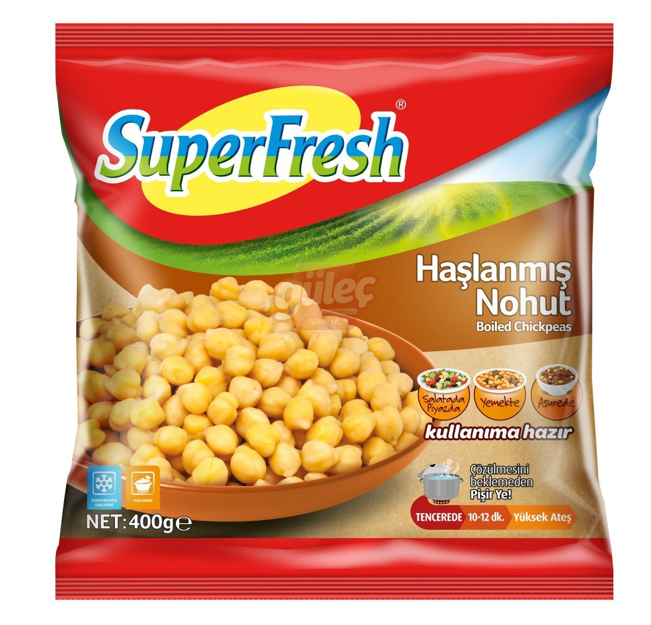 SuperFresh Haşlanmış Nohut 400 G