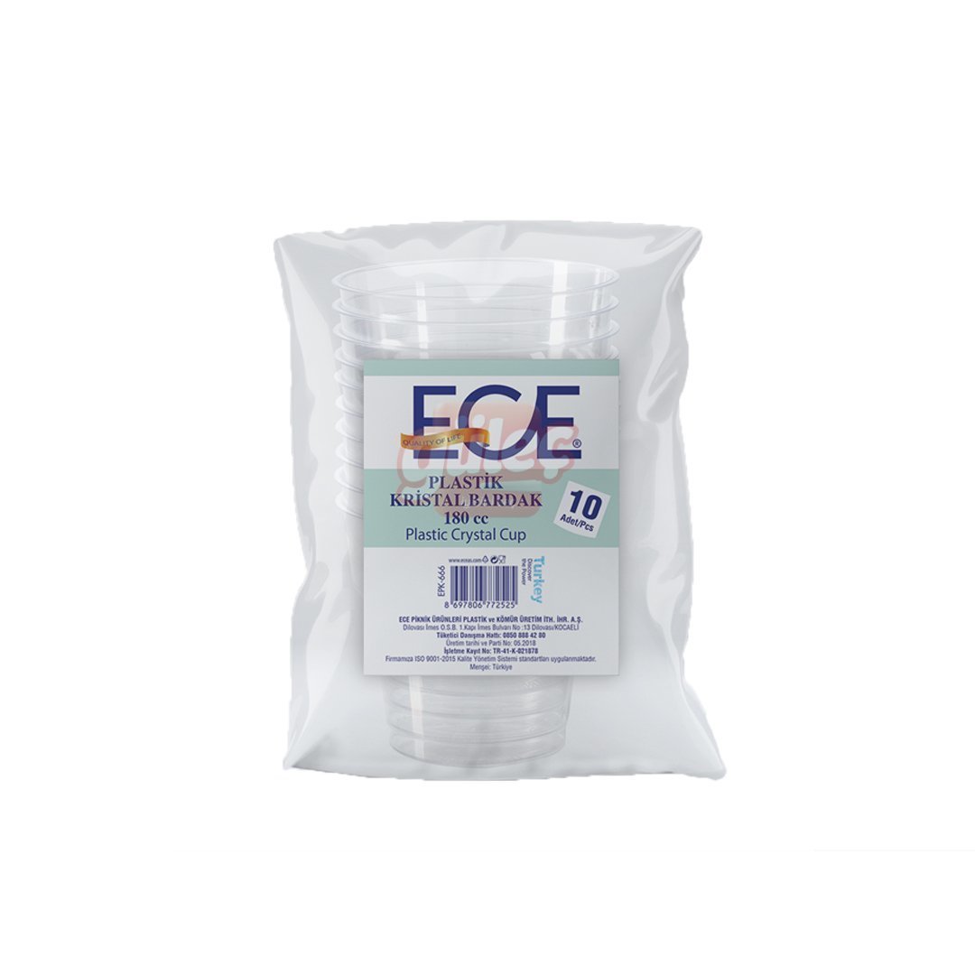 Ece Plastik Kristal Bardak 10'lu