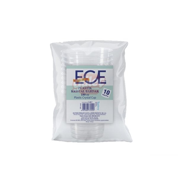 Ece Plastik Kristal Bardak 10'lu