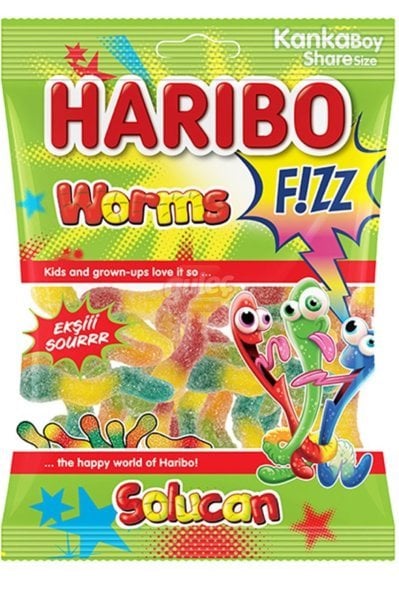 Haribo Ekşili Solucan 70 G
