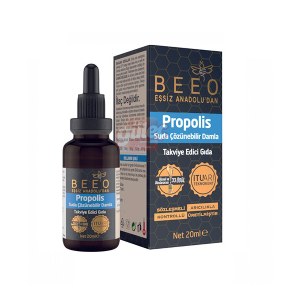 Bee'O Propolis Suda Çözünebilir Damla 20 Ml